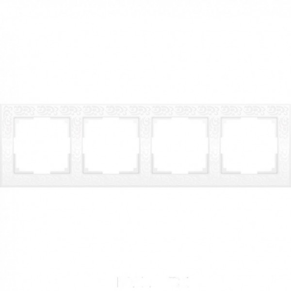 Рамка Werkel Flock на 4 поста белая WL05-Frame-04-white 4690389046735 OUT — Дзинь ля-ля